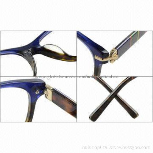 Two Tones High-end Acetate Optical Frame, Clear Lens